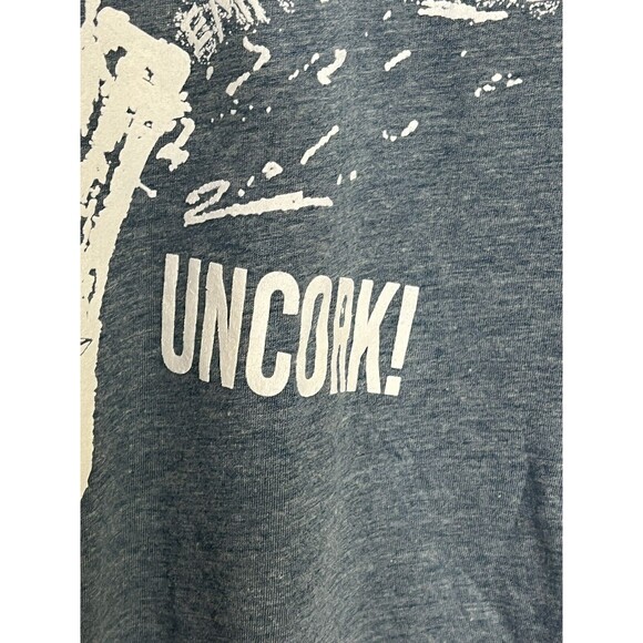 Uncork 2020 Unisex T Shirt Gift for Wine lover Bartender Waiter Restaurant Blue - Picture 4 of 7